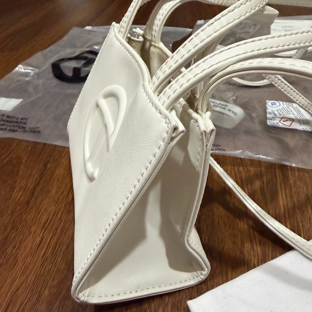 Telfar White Mini Shopping Bag - Picture 4 of 8
